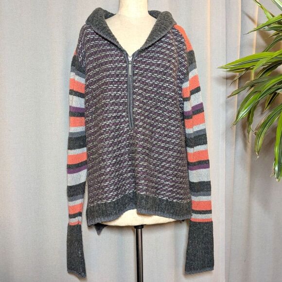 Smartwool 1/2 Zip Sweater Pullover Wool Chup Potlach Orange Gray Women's XL - Picture 2 of 8